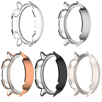 Single Row Diamond Half Coverage Hollow PC Watch Protective Case, For OPPO Watch X2 Mini