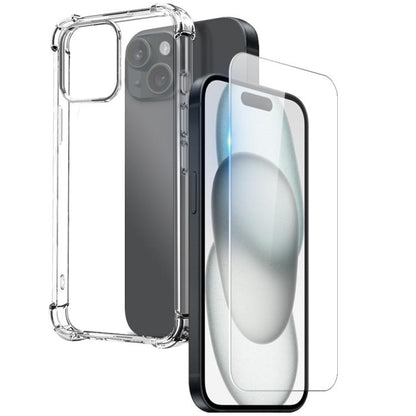 NORTHJO 2 in 1 TPU Airbag Shockproof Phone Case with Screen Film, For iPhone 17e / 16e, For iPhone 17 Pro Max, For iPhone 17 Pro, For iPhone 17, For iPhone Air, For iPhone 16 Pro Max, For iPhone 16 Pro, For iPhone 16 Plus, For iPhone 16                ...