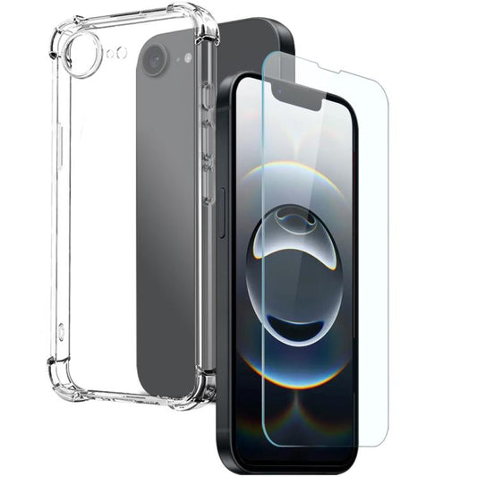 NORTHJO 2 in 1 TPU Airbag Shockproof Phone Case with Screen Film, For iPhone 17e / 16e, For iPhone 17 Pro Max, For iPhone 17 Pro, For iPhone 17, For iPhone Air, For iPhone 16 Pro Max, For iPhone 16 Pro, For iPhone 16 Plus, For iPhone 16