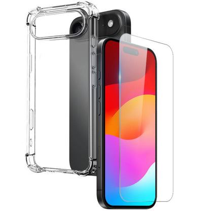 NORTHJO 2 in 1 TPU Airbag Shockproof Phone Case with Screen Film, For iPhone 17e / 16e, For iPhone 17 Pro Max, For iPhone 17 Pro, For iPhone 17, For iPhone Air, For iPhone 16 Pro Max, For iPhone 16 Pro, For iPhone 16 Plus, For iPhone 16                ...