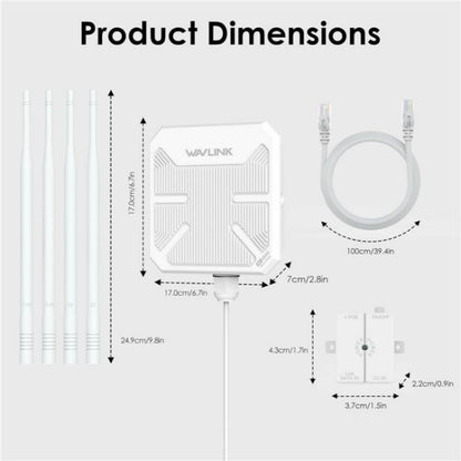 WAVLINK WN588HA2 AP Repeater WiFi Signal Booster AC1200 Dual Band WiFi Extender, US Plug, UK Plug, EU Plug, AU Plug