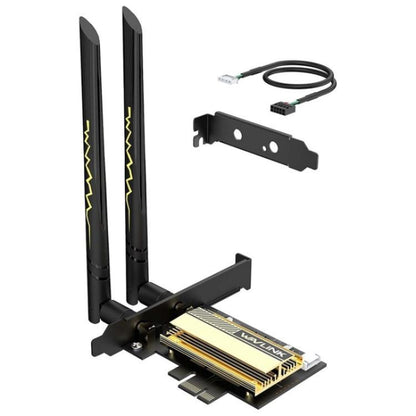 Carte réseau WiFi 6E Pcie WAVLINK WN675X3-C, adaptateur WiFi triple bande AX210 AX5400, WN675X3-C