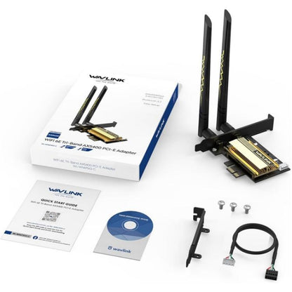 Carte réseau WiFi 6E Pcie WAVLINK WN675X3-C, adaptateur WiFi triple bande AX210 AX5400, WN675X3-C