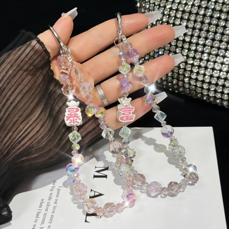 Rich Diamond Ball Crystal Mobile Phone Chain