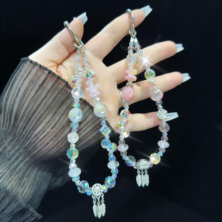 Dreamcatcher Gold Foil Bead Crystal Mobile Phone Chain