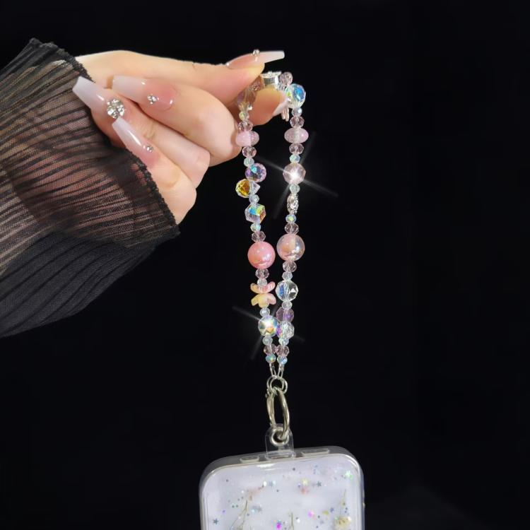 Dreamcatcher Gold Foil Bead Crystal Mobile Phone Chain
