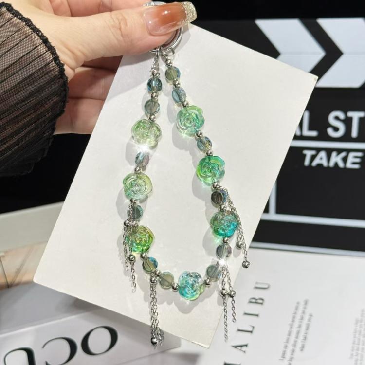 Camellia Crystal Mobile Phone Chain
