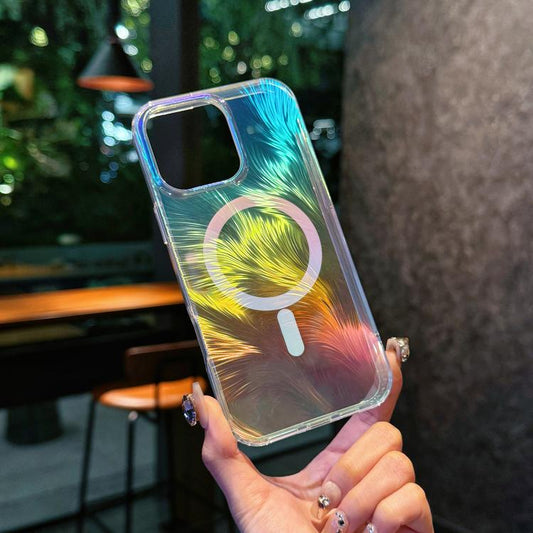 Glossy Color-Plated MagSafe Shockproof Phone Case