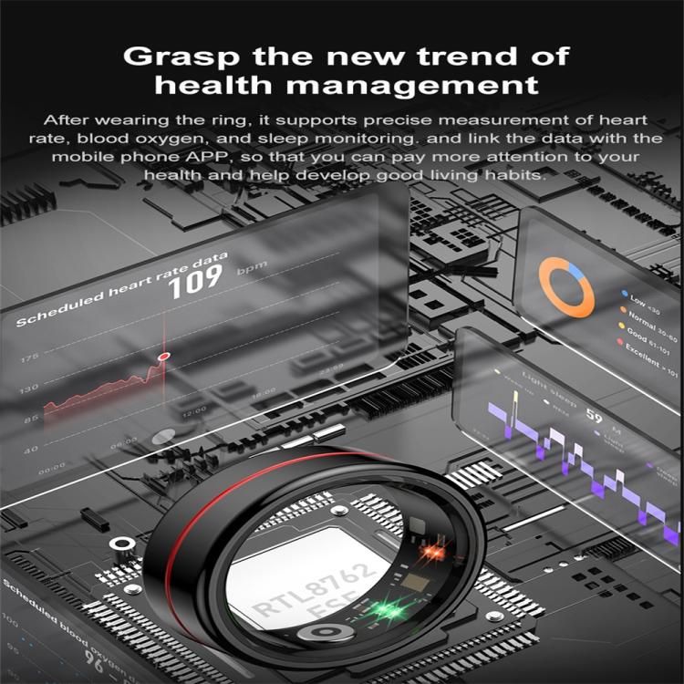R04 SIZE 7 Smart Ring, Support Heart Rate / Blood Oxygen / Sleep Monitoring / Take Photos
