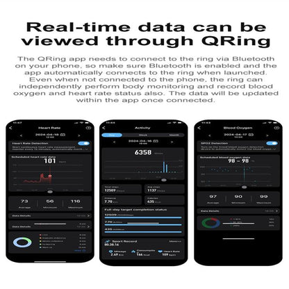 R04 SIZE 9 Smart Ring, Support Heart Rate / Blood Oxygen / Sleep Monitoring / Take Photos