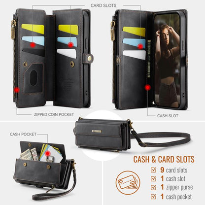 CaseMe C39 RFID Blocking Zipper Wallet Leather Phone Case with Crossbody Strap, For iPhone 13 Pro, For iPhone 13, For iPhone 13 mini, For iPhone 12 / 12 Pro, For iPhone 12 Pro Max, For iPhone 12 mini, For iPhone 11 Pro Max, For iPhone 11               ...