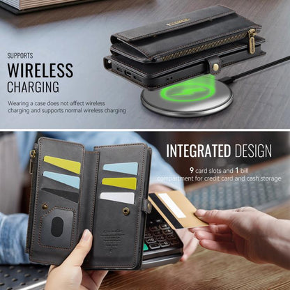 CaseMe C39 RFID Blocking Zipper Wallet Leather Phone Case with Crossbody Strap, For iPhone 13 Pro, For iPhone 13, For iPhone 13 mini, For iPhone 12 / 12 Pro, For iPhone 12 Pro Max, For iPhone 12 mini, For iPhone 11 Pro Max, For iPhone 11               ...