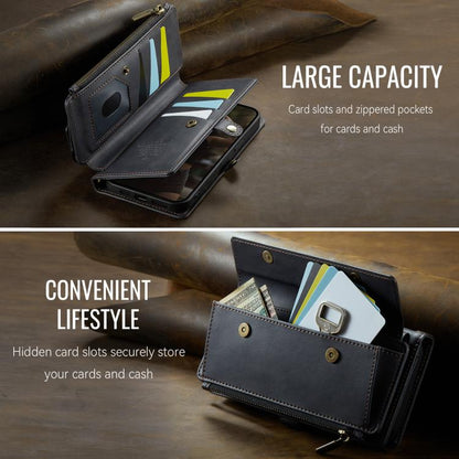 CaseMe C39 RFID Blocking Zipper Wallet Leather Phone Case with Crossbody Strap, For iPhone 13 Pro, For iPhone 13, For iPhone 13 mini, For iPhone 12 / 12 Pro, For iPhone 12 Pro Max, For iPhone 12 mini, For iPhone 11 Pro Max, For iPhone 11               ...