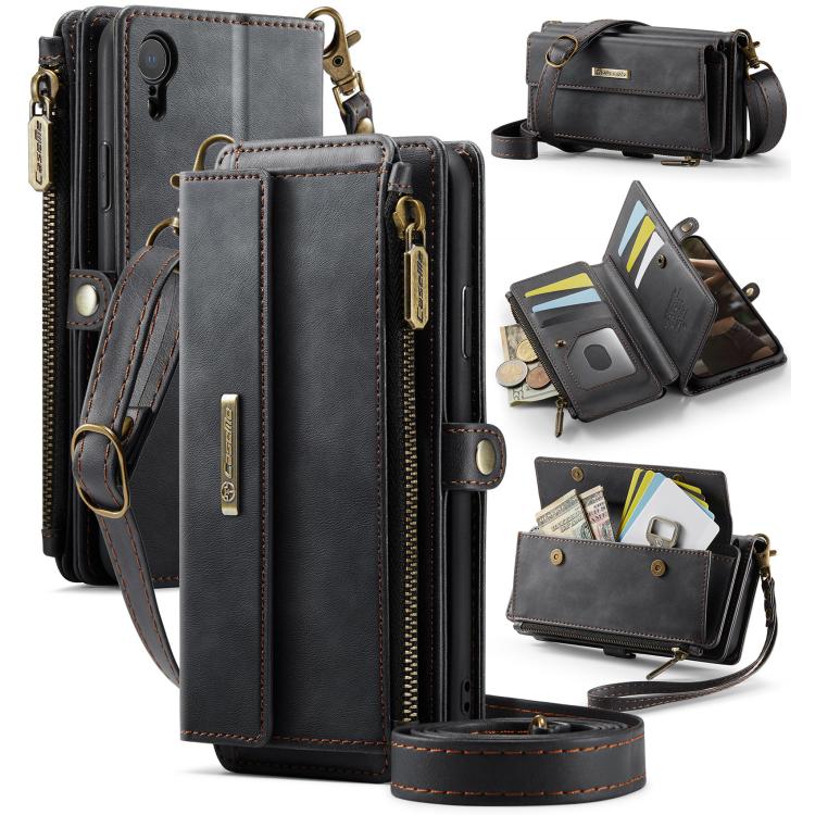 CaseMe C39 RFID Blocking Zipper Wallet Leather Phone Case with Crossbody Strap, For iPhone 13 Pro, For iPhone 13, For iPhone 13 mini, For iPhone 12 / 12 Pro, For iPhone 12 Pro Max, For iPhone 12 mini, For iPhone 11 Pro Max, For iPhone 11               ...