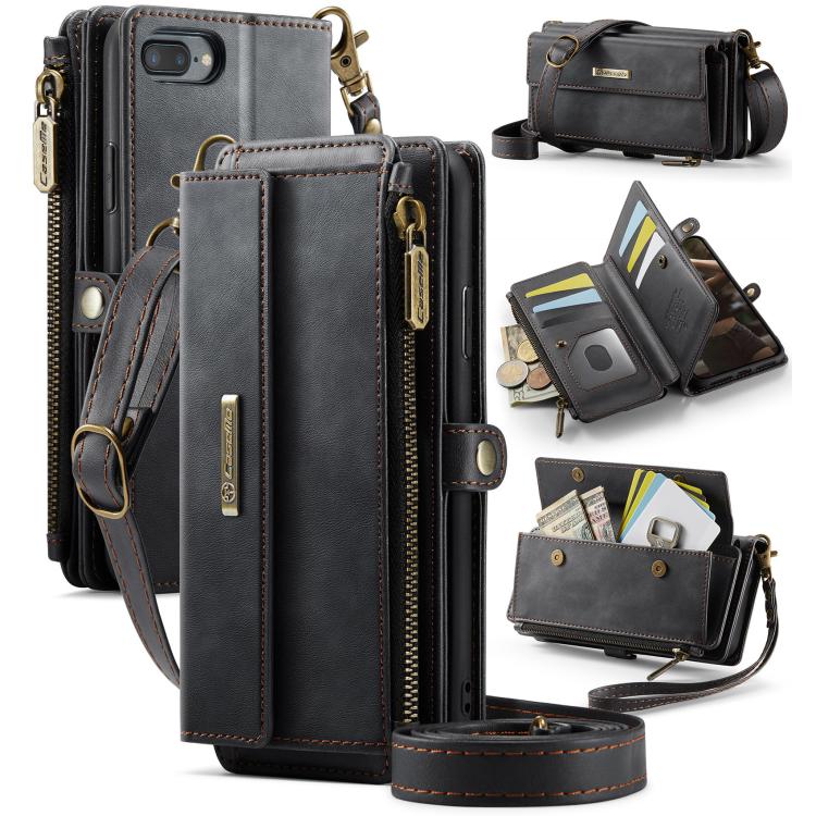 CaseMe C39 RFID Blocking Zipper Wallet Leather Phone Case with Crossbody Strap, For iPhone 13 Pro, For iPhone 13, For iPhone 13 mini, For iPhone 12 / 12 Pro, For iPhone 12 Pro Max, For iPhone 12 mini, For iPhone 11 Pro Max, For iPhone 11               ...
