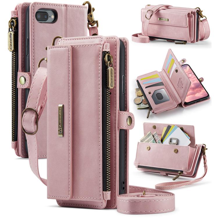 CaseMe C39 RFID Blocking Zipper Wallet Leather Phone Case with Crossbody Strap, For iPhone 13 Pro, For iPhone 13, For iPhone 13 mini, For iPhone 12 / 12 Pro, For iPhone 12 Pro Max, For iPhone 12 mini, For iPhone 11 Pro Max, For iPhone 11               ...