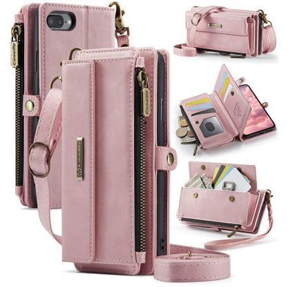 CaseMe C39 RFID Blocking Zipper Wallet Leather Phone Case with Crossbody Strap, For iPhone 13 Pro, For iPhone 13, For iPhone 13 mini, For iPhone 12 / 12 Pro, For iPhone 12 Pro Max, For iPhone 12 mini, For iPhone 11 Pro Max, For iPhone 11               ...