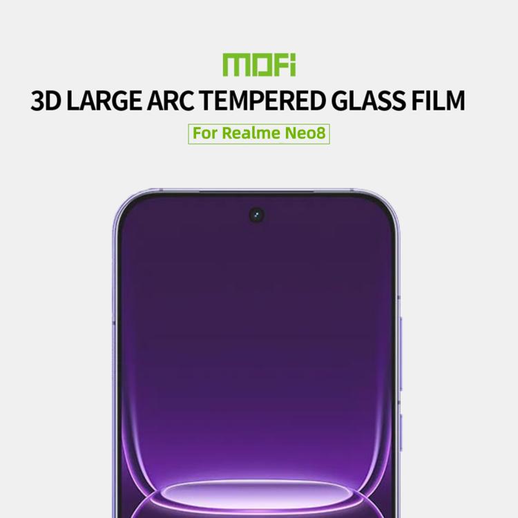 MOFI 9H 3D Explosion-proof Curved Screen Tempered Glass Film, For Realme Neo8 Unlock, For Realme 14x