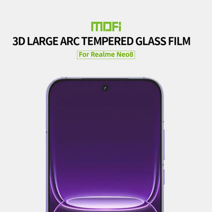 MOFI 9H 3D Explosion-proof Curved Screen Tempered Glass Film, For Realme Neo8 Unlock, For Realme 14x
