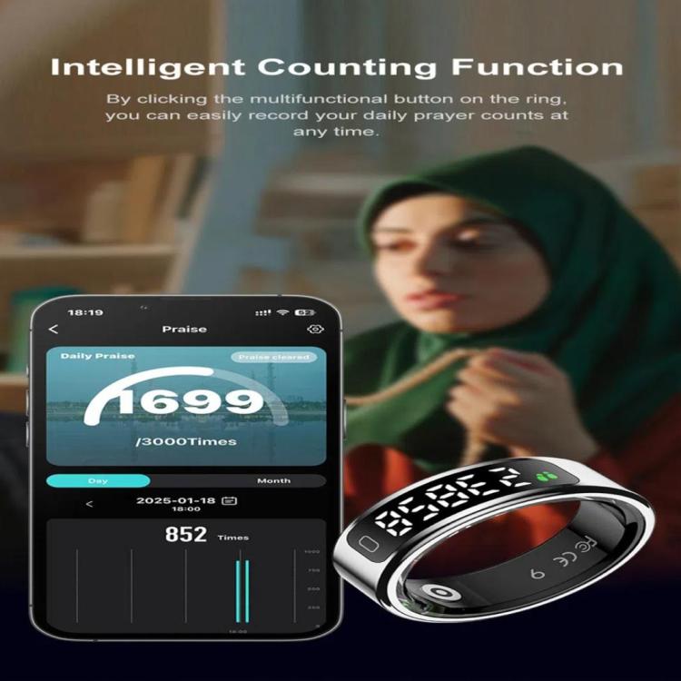 R11C SIZE 8 Smart Ring, Support Heart Rate / Blood Oxygen / Sleep Monitoring / Multiple Sport Modes