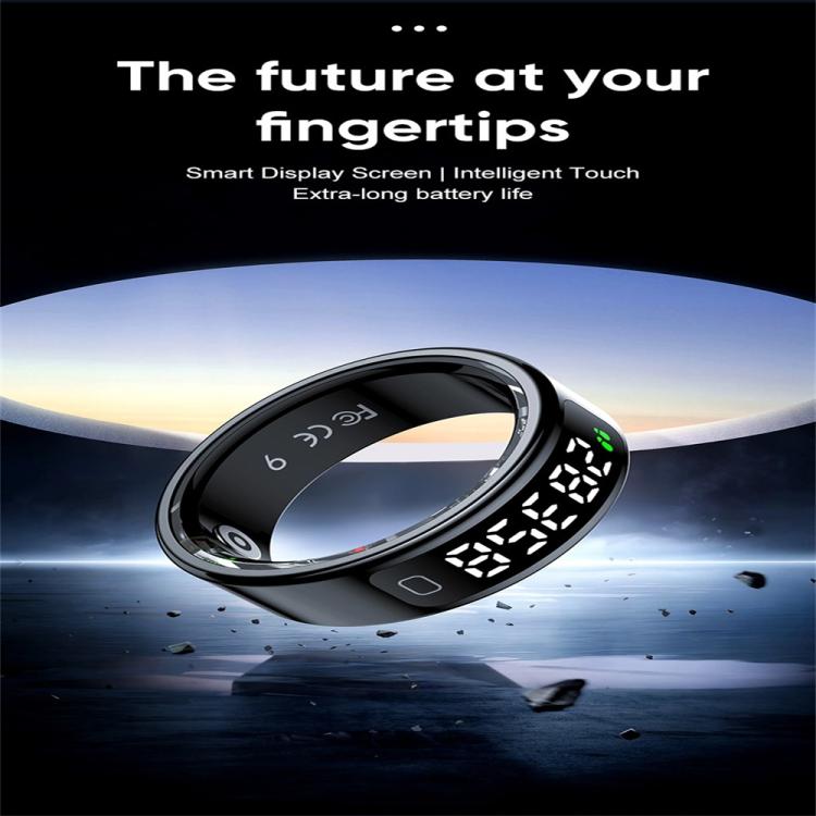 Bague intelligente R11C TAILLE 13, avec prise en charge de la surveillance de la fréquence cardiaque, de l'oxygène sanguin, du sommeil et de plusieurs modes sportifs
