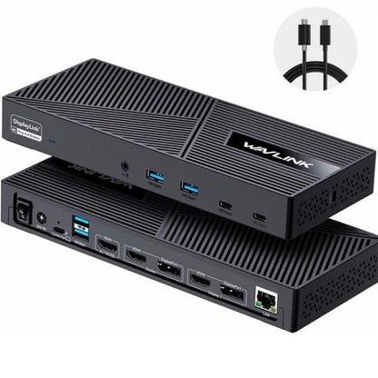 WAVLINK UG63PD25 15 in 1 DisplayLink Docking Station Support Triple Display 130W Power-in
