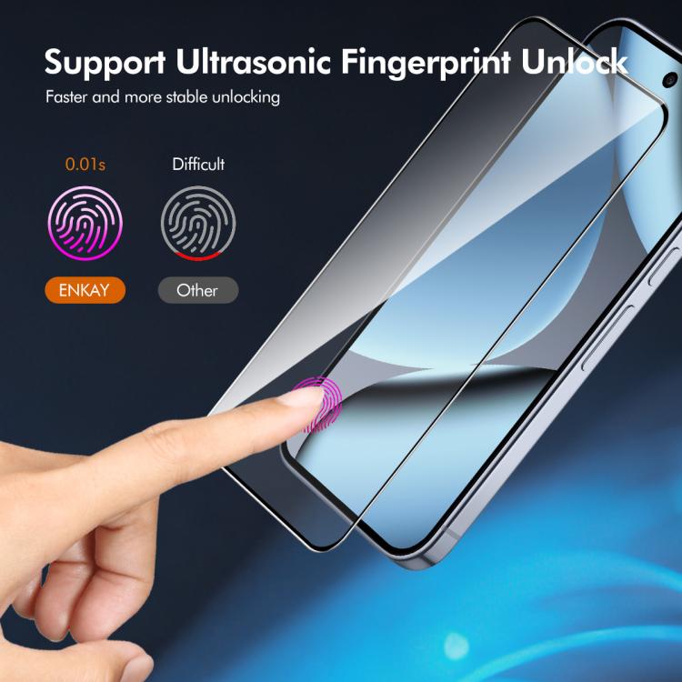 ENKAY Hat-Prince 0.18mm High Aluminum-silicon Tempered Glass Film, Support Ultrasonic Fingerprint Unclock, For Google Pixel 11, For Google Pixel 11 Pro, For Google Pixel 10 / 10 Pro