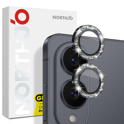 NORTHJO 1 Set Camera Lens Protector Glitter Metal Ring Film, For Samsung Galaxy S26+ 5G, For Samsung Galaxy S26 Ultra 5G, For Samsung Galaxy S26 5G, For Samsung Galaxy S25 Edge 5G, For Samsung Galaxy A26 5G, For Samsung Galaxy S25 5G                   ...
