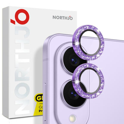 NORTHJO 1 Set Camera Lens Protector Glitter Metal Ring Film, For Samsung Galaxy S26+ 5G, For Samsung Galaxy S26 Ultra 5G, For Samsung Galaxy S26 5G, For Samsung Galaxy S25 Edge 5G, For Samsung Galaxy A26 5G, For Samsung Galaxy S25 5G                   ...