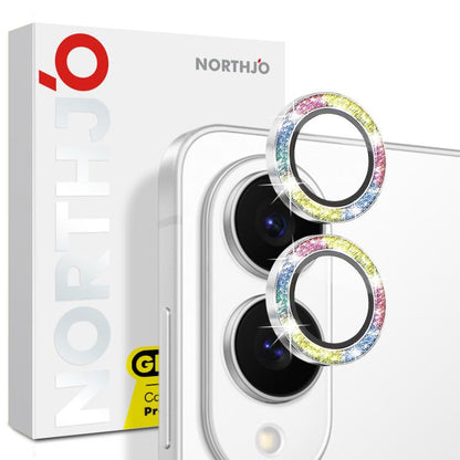 NORTHJO 1 Set Camera Lens Protector Glitter Metal Ring Film, For Samsung Galaxy S26+ 5G, For Samsung Galaxy S26 Ultra 5G, For Samsung Galaxy S26 5G, For Samsung Galaxy S25 Edge 5G, For Samsung Galaxy A26 5G, For Samsung Galaxy S25 5G                   ...