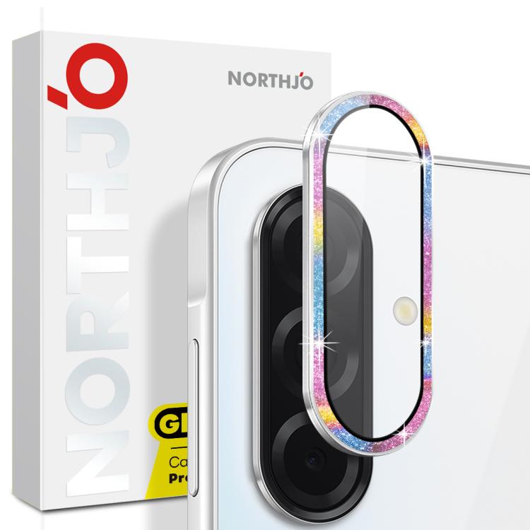 NORTHJO 1 Set Camera Lens Protector Glitter Metal Ring Film, For Samsung Galaxy S26+ 5G, For Samsung Galaxy S26 Ultra 5G, For Samsung Galaxy S26 5G, For Samsung Galaxy S25 Edge 5G, For Samsung Galaxy A26 5G, For Samsung Galaxy S25 5G                   ...