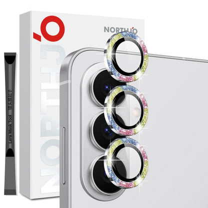 NORTHJO 1 Set Camera Lens Protector Glitter Metal Ring Film, For Samsung Galaxy S26+ 5G, For Samsung Galaxy S26 Ultra 5G, For Samsung Galaxy S26 5G, For Samsung Galaxy S25 Edge 5G, For Samsung Galaxy A26 5G, For Samsung Galaxy S25 5G                   ...