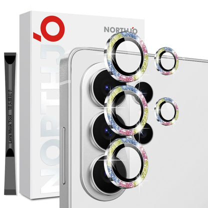 NORTHJO 1 Set Camera Lens Protector Glitter Metal Ring Film, For Samsung Galaxy S26+ 5G, For Samsung Galaxy S26 Ultra 5G, For Samsung Galaxy S26 5G, For Samsung Galaxy S25 Edge 5G, For Samsung Galaxy A26 5G, For Samsung Galaxy S25 5G                   ...