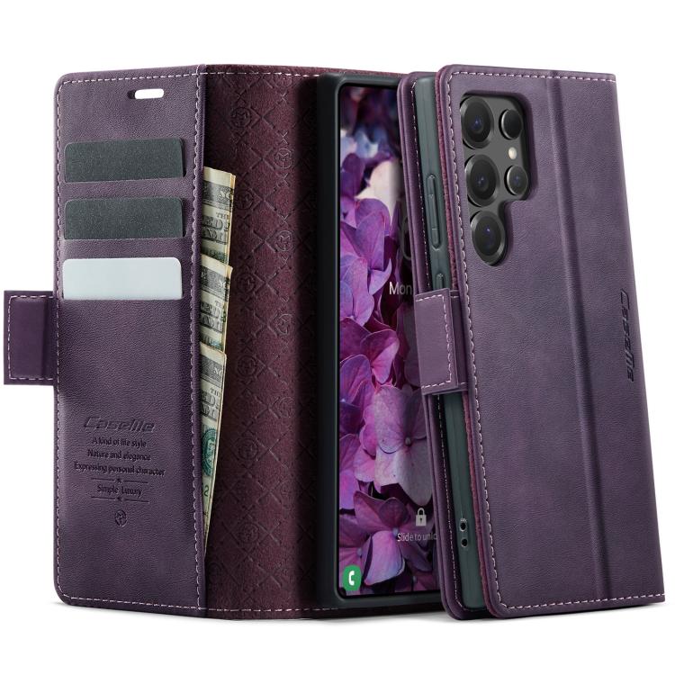 CaseMe 033 Calf Leather Lining Microfibre RFID Blocking Phone Case, For Galaxy S26+ 5G, For Galaxy S26 Ultra 5G, For Galaxy S26 5G, For Galaxy A57 5G, For Galaxy A37 5G, For Galaxy A27 5G, For Galaxy S25 FE 5G, For Samsung Galaxy Z Fold7 5G            ...