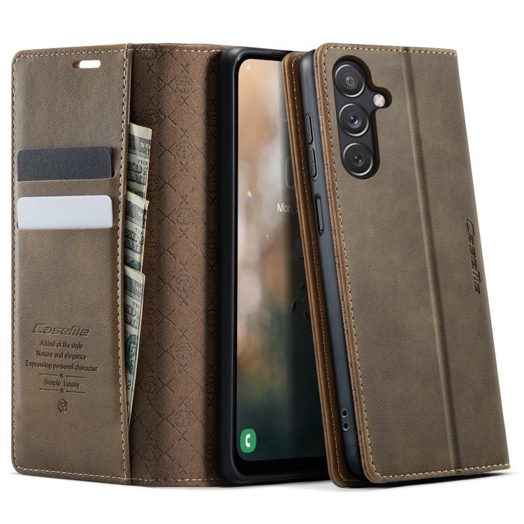CaseMe 033 Calf Leather Lining Microfibre RFID Blocking Phone Case, For Samsung Galaxy A25, For Samsung Galaxy S23 FE 5G, For Samsung Galaxy A24 4G, For Samsung Galaxy A34 5G, For Samsung Galaxy A54, For Samsung Galaxy S23 Ultra 5G                     ...