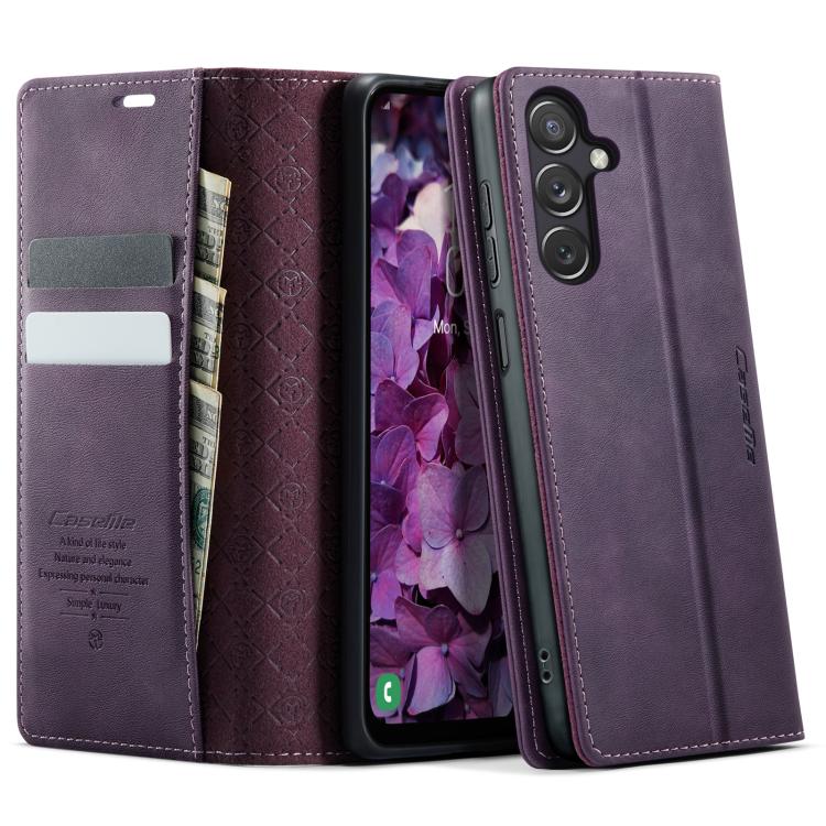 CaseMe 033 Calf Leather Lining Microfibre RFID Blocking Phone Case, For Samsung Galaxy A25, For Samsung Galaxy S23 FE 5G, For Samsung Galaxy A24 4G, For Samsung Galaxy A34 5G, For Samsung Galaxy A54, For Samsung Galaxy S23 Ultra 5G                     ...
