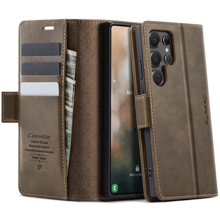 CaseMe 033 Calf Leather Lining Microfibre RFID Blocking Phone Case, For Samsung Galaxy A25, For Samsung Galaxy S23 FE 5G, For Samsung Galaxy A24 4G, For Samsung Galaxy A34 5G, For Samsung Galaxy A54, For Samsung Galaxy S23 Ultra 5G                     ...