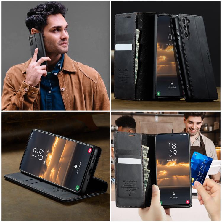 CaseMe 033 Calf Leather Lining Microfibre RFID Blocking Phone Case, For Samsung Galaxy S21+ 5G, For Samsung Galaxy S21 Ultra 5G, For Samsung Galaxy Note20 Ultra, For Samsung Galaxy S20 Ultra, For Samsung Galaxy S20, For Samsung Galaxy S20+             ...