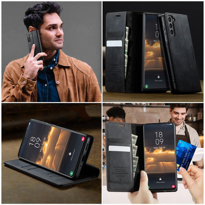 CaseMe 033 Calf Leather Lining Microfibre RFID Blocking Phone Case, For Samsung Galaxy S21+ 5G, For Samsung Galaxy S21 Ultra 5G, For Samsung Galaxy Note20 Ultra, For Samsung Galaxy S20 Ultra, For Samsung Galaxy S20, For Samsung Galaxy S20+             ...