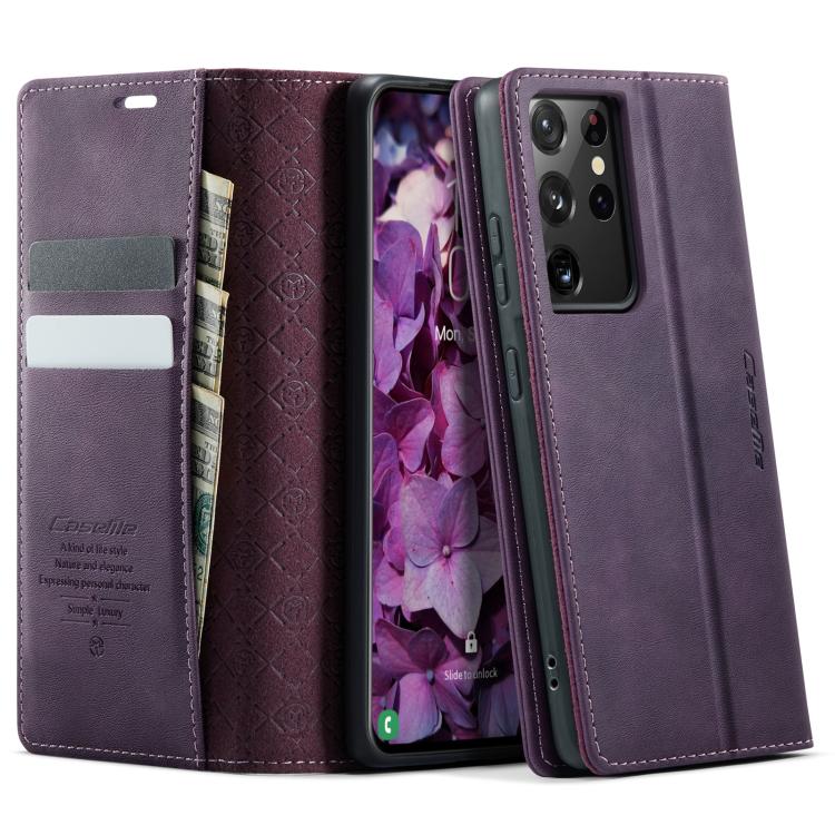 CaseMe 033 Calf Leather Lining Microfibre RFID Blocking Phone Case, For Samsung Galaxy S21+ 5G, For Samsung Galaxy S21 Ultra 5G, For Samsung Galaxy Note20 Ultra, For Samsung Galaxy S20 Ultra, For Samsung Galaxy S20, For Samsung Galaxy S20+             ...