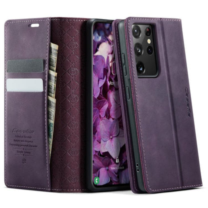 CaseMe 033 Calf Leather Lining Microfibre RFID Blocking Phone Case, For Samsung Galaxy S21+ 5G, For Samsung Galaxy S21 Ultra 5G, For Samsung Galaxy Note20 Ultra, For Samsung Galaxy S20 Ultra, For Samsung Galaxy S20, For Samsung Galaxy S20+             ...