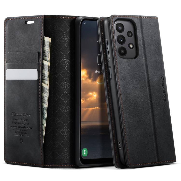 CaseMe 033 Calf Leather Lining Microfibre RFID Blocking Phone Case, For Samsung Galaxy A25, For Samsung Galaxy S23 FE 5G, For Samsung Galaxy A24 4G, For Samsung Galaxy A34 5G, For Samsung Galaxy A54, For Samsung Galaxy S23 Ultra 5G                     ...