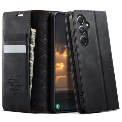 CaseMe 033 Calf Leather Lining Microfibre RFID Blocking Phone Case, For Samsung Galaxy A15, For Samsung Galaxy A25, For Samsung Galaxy S23 FE 5G, For Samsung Galaxy A24 4G, For Samsung Galaxy A34 5G, For Samsung Galaxy A54, For Samsung Galaxy S23 Ultra...