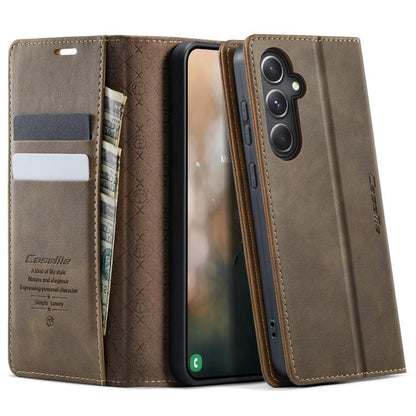 CaseMe 033 Calf Leather Lining Microfibre RFID Blocking Phone Case, For Samsung Galaxy A15, For Samsung Galaxy A25, For Samsung Galaxy S23 FE 5G, For Samsung Galaxy A24 4G, For Samsung Galaxy A34 5G, For Samsung Galaxy A54, For Samsung Galaxy S23 Ultra...