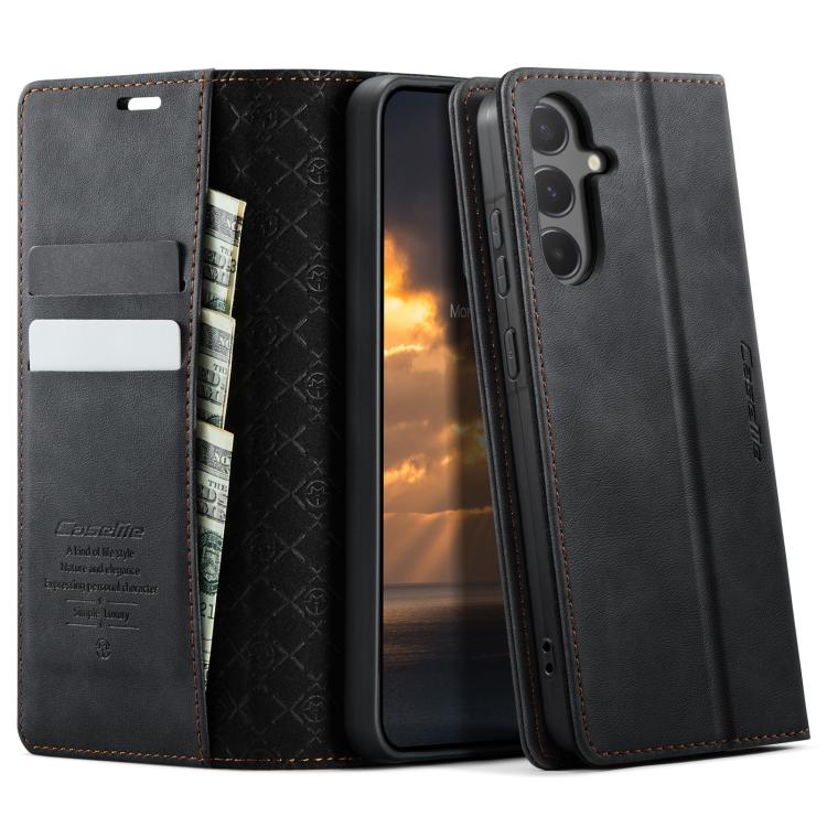 CaseMe 033 Calf Leather Lining Microfibre RFID Blocking Phone Case, For Galaxy S26+ 5G, For Galaxy S26 Ultra 5G, For Galaxy S26 5G, For Galaxy A57 5G, For Galaxy A37 5G, For Galaxy A27 5G, For Galaxy S25 FE 5G, For Samsung Galaxy Z Fold7 5G            ...