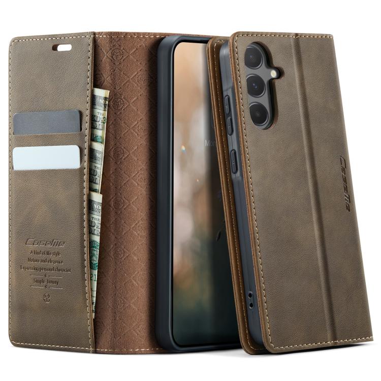 CaseMe 033 Calf Leather Lining Microfibre RFID Blocking Phone Case, For Galaxy S26+ 5G, For Galaxy S26 Ultra 5G, For Galaxy S26 5G, For Galaxy A57 5G, For Galaxy A37 5G, For Galaxy A27 5G, For Galaxy S25 FE 5G, For Samsung Galaxy Z Fold7 5G            ...