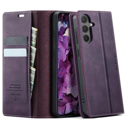 CaseMe 033 Calf Leather Lining Microfibre RFID Blocking Phone Case, For Galaxy S26+ 5G, For Galaxy S26 Ultra 5G, For Galaxy S26 5G, For Galaxy A57 5G, For Galaxy A37 5G, For Galaxy A27 5G, For Galaxy S25 FE 5G, For Samsung Galaxy Z Fold7 5G            ...