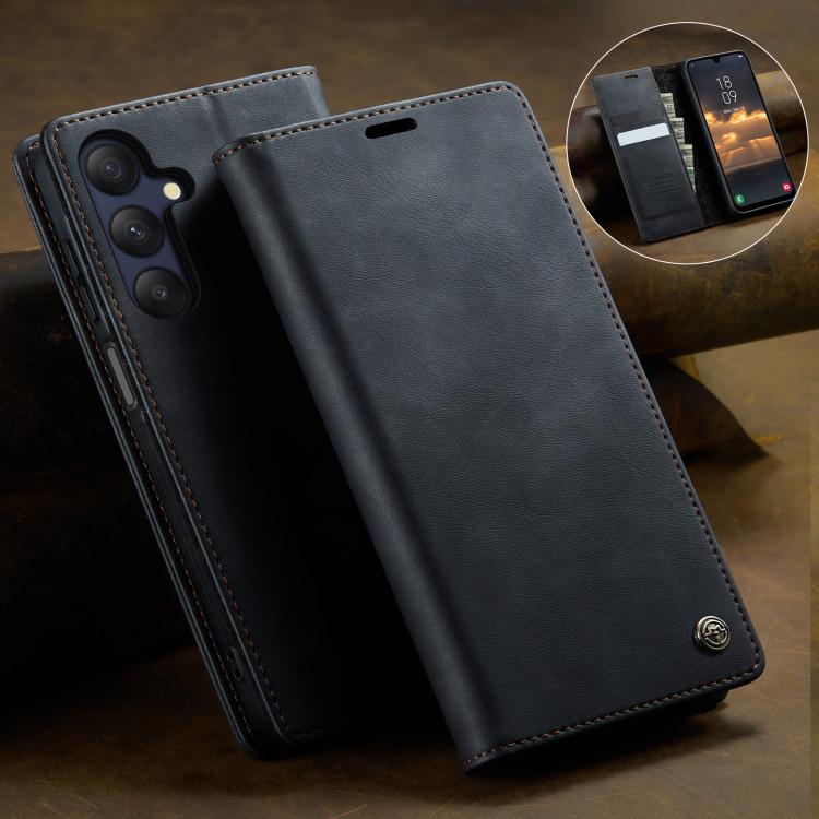 CaseMe 033 Calf Leather Lining Microfibre RFID Blocking Phone Case, For Samsung Galaxy A25, For Samsung Galaxy S23 FE 5G, For Samsung Galaxy A24 4G, For Samsung Galaxy A34 5G, For Samsung Galaxy A54, For Samsung Galaxy S23 Ultra 5G                     ...