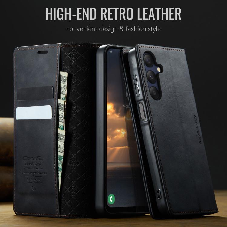CaseMe 033 Calf Leather Lining Microfibre RFID Blocking Phone Case, For Samsung Galaxy A25, For Samsung Galaxy S23 FE 5G, For Samsung Galaxy A24 4G, For Samsung Galaxy A34 5G, For Samsung Galaxy A54, For Samsung Galaxy S23 Ultra 5G                     ...