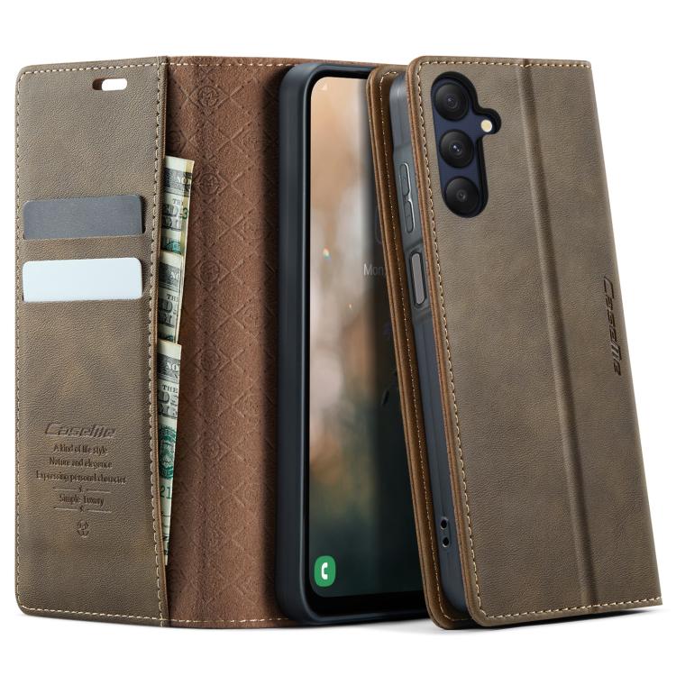 CaseMe 033 Calf Leather Lining Microfibre RFID Blocking Phone Case, For Samsung Galaxy A15, For Samsung Galaxy A25, For Samsung Galaxy S23 FE 5G, For Samsung Galaxy A24 4G, For Samsung Galaxy A34 5G, For Samsung Galaxy A54, For Samsung Galaxy S23 Ultra...